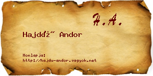 Hajdú Andor névjegykártya