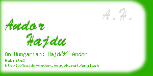 andor hajdu business card